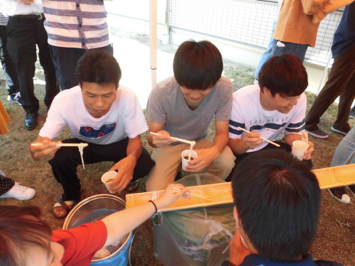 流しそうめんを学ぶ☆食べる