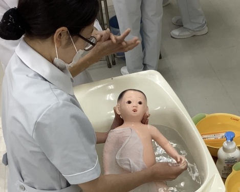 看護学科2年生　沐浴演習
