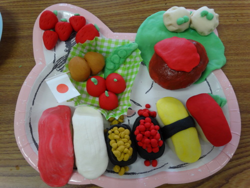 小麦粉粘土でお子様ランチ作り②