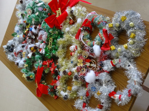 クリスマスリースが完成